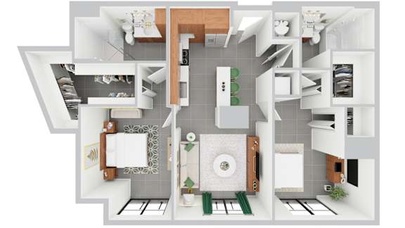 B11, 2 bed 2 bath | 987 sq ft | Alvorada on the Bay in North Miami Beach, FL