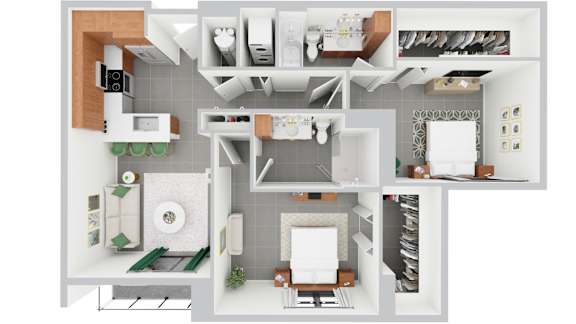 B13, 2 bed 2 bath | 1016 sq ft | Alvorada on the Bay in North Miami Beach, FL