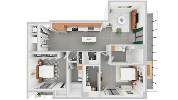 B14, 2 bed 2 bath | 1161 sq ft | Alvorada on the Bay in North Miami Beach, FL