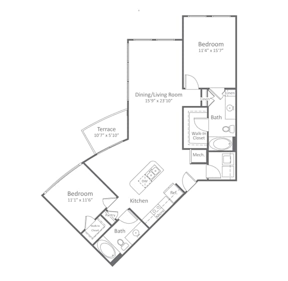 Harlow River Oaks Floor Plan B2, Houston, TX