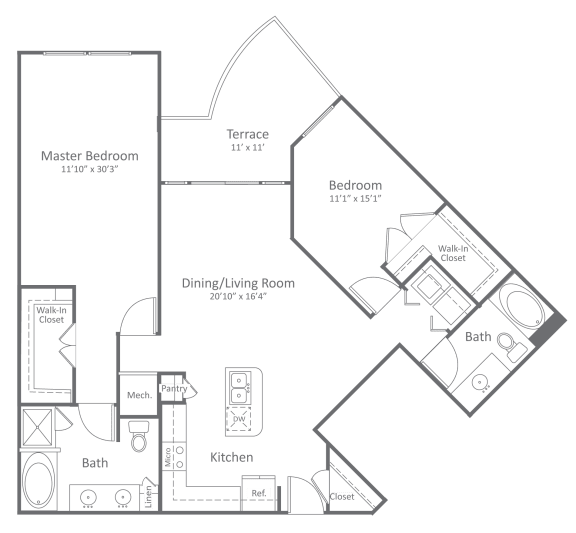 Harlow River Oaks Floor Plan B3, Houston, TX