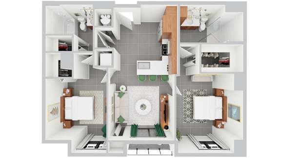 B4, 2 bed 2 bath | 896 sq ft | Alvorada on the Bay in North Miami Beach, FL