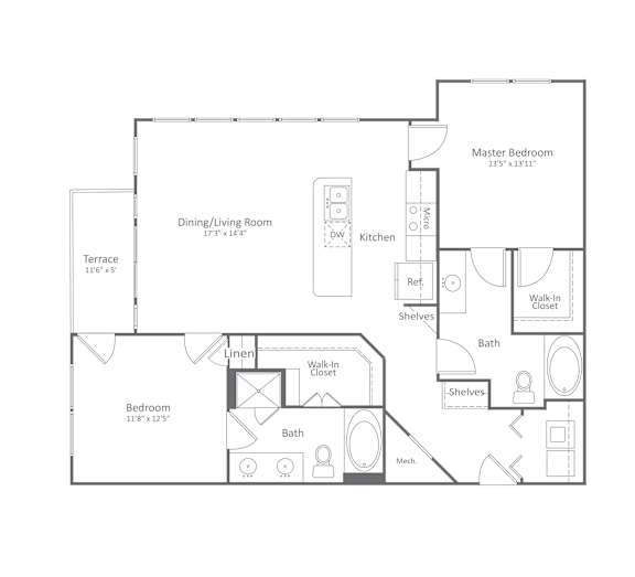 Harlow River Oaks Floor Plan B4, Houston, TX