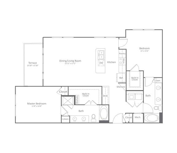 Harlow River Oaks Floor Plan B5, Houston, TX