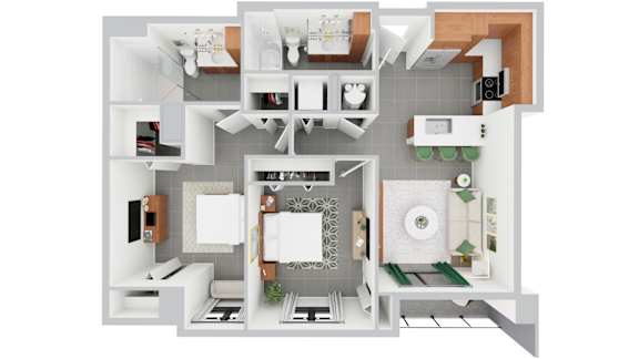 B5, 2 bed 2 bath | 893 - 907 sq ft | Alvorada on the bay in North Miami Beach, FL