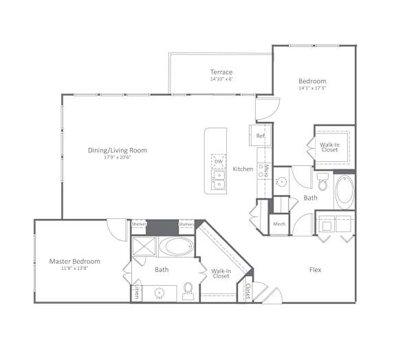 Harlow River Oaks Floor Plan B6, Houston, TX