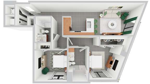 B6, 2 bed 2 bath | 930 sq ft | Alvorada on the Bay in North Miami Beach, FL