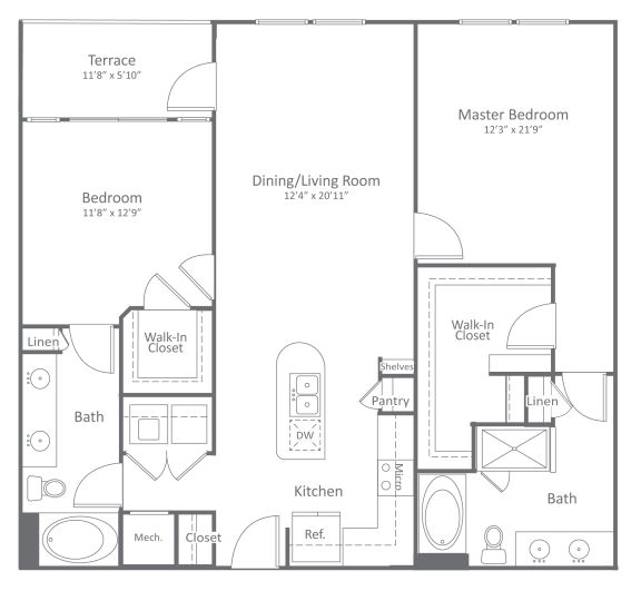 Harlow River Oaks Floor Plan B7, Houston, TX