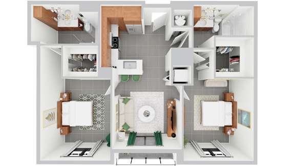 B8, 2 bed 2 bath | 936 - 941 sq ft | Alvorada on the Bay in North Miami Beach, FL