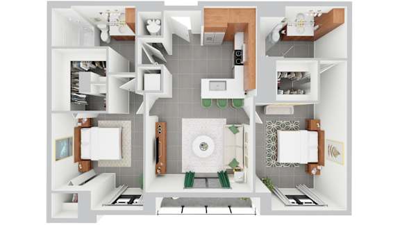 B9, 2 bed 2 bath | 976 sq ft | Alvorada on the Bay in North Miami Beach, FL