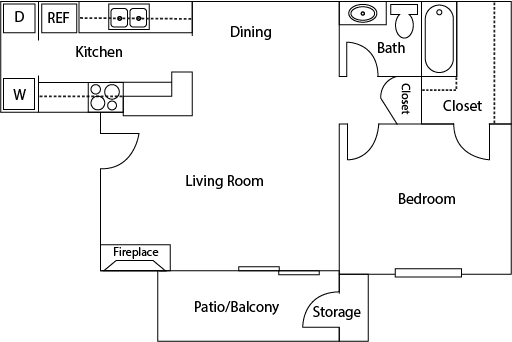 Floor Plan C at Cypress Creek Crossing Apartment Homes in Houston, Texas, TX