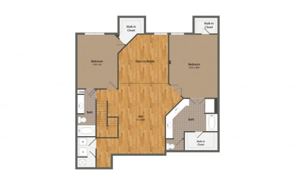 B8 floor plan at Dominion Post Oak in Houston, TX