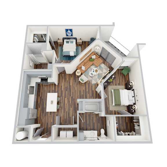 B5, 2Bed/2Bath, 1177 sq. ft. at the Epoch on Eagle Apartments in Denton, TX