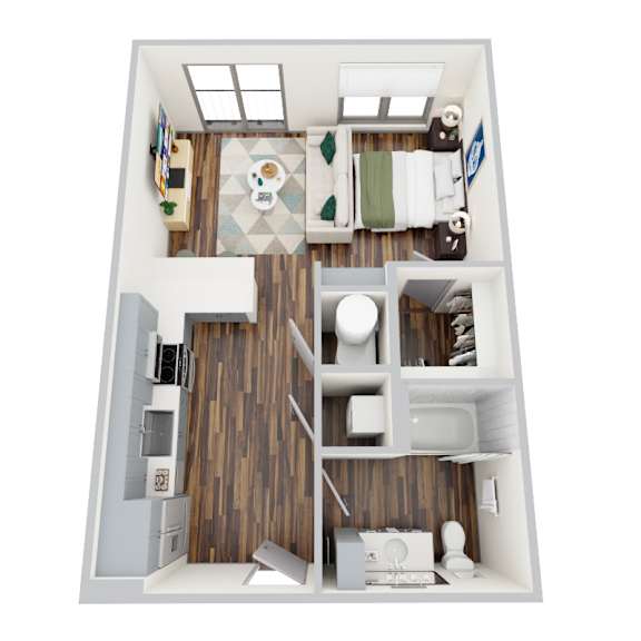 S2-2, Studio/1Bath, 579 sq. ft. at the Epoch on Eagle Apartments in Denton, TX