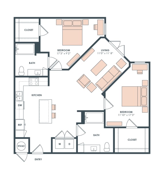 Floor Plans of Era Apartments in Denton, TX