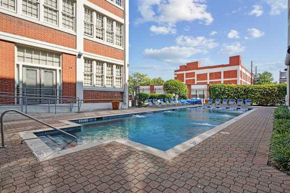 Access to swimming pool at Futura Lofts | Deep Ellum Lofts in Dallas, TX
