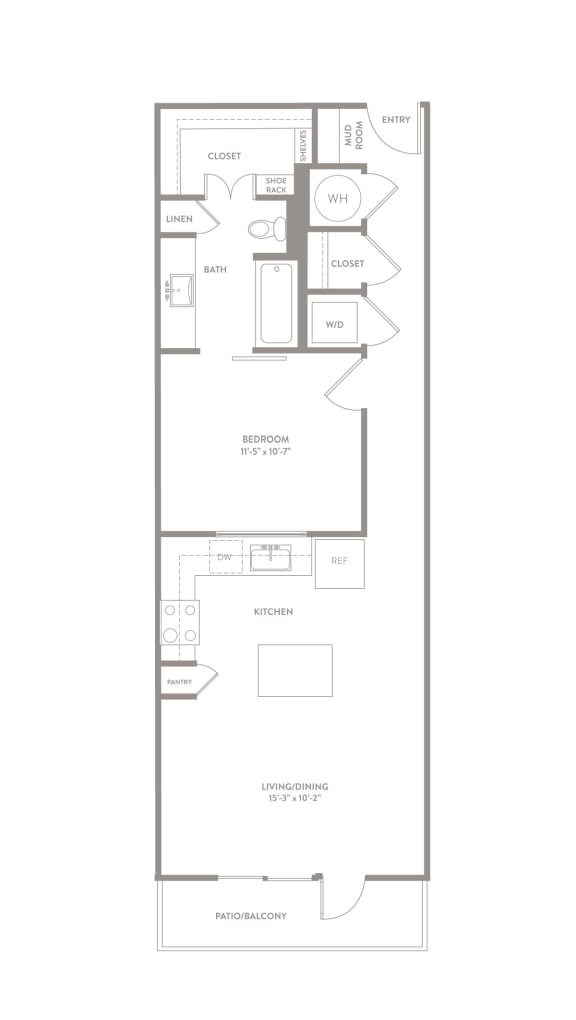 A3 floor plan of Knox Heights in Dallas, TX