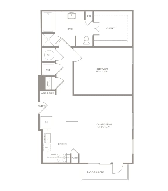 A4 floor plan of Knox Heights in Dallas, TX
