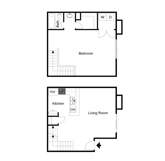 A4 2D floor plan of Montfort Crossing in Dallas, TX