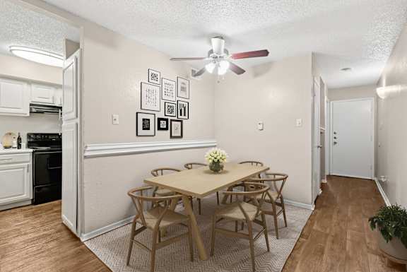 Virtually staged b2 Dining Room at Noel on the Parkway in Dallas, TX