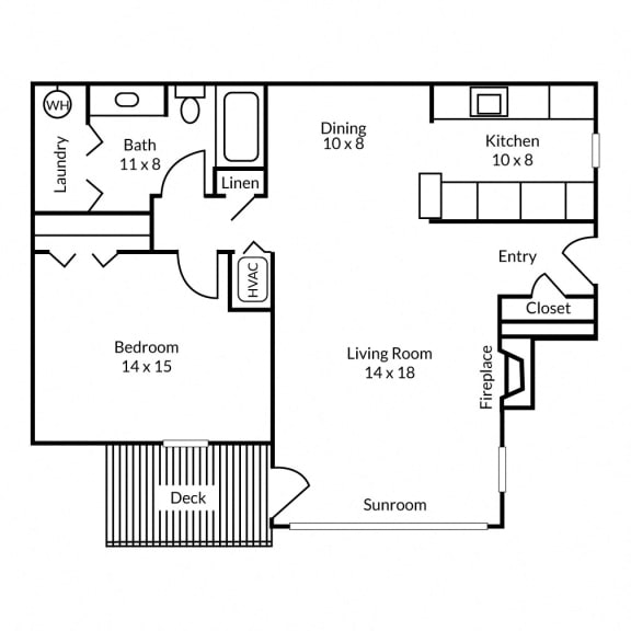 Floor Plan A1 at Oakley Run Apartments in Smyrna, Georgia, GA