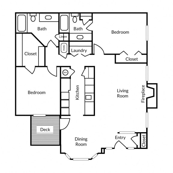 Floor Plan B3 at Oakley Run Apartments in Smyrna, Georgia, GA