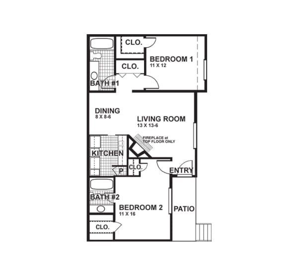 B3F floor plan of Oaks of Denton in Denton, TX