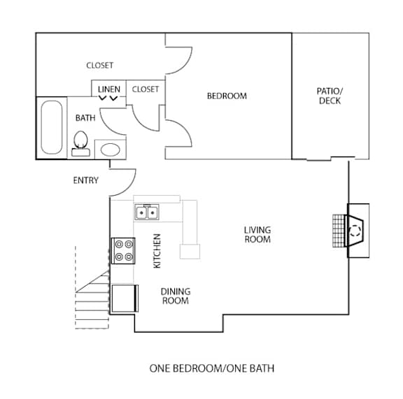 A2 floor plan of Preston Oaks in Dallas, TX