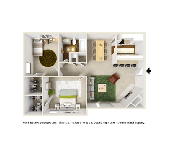 B1 3DSplus floor plan of Park on Preston in Dallas, TX