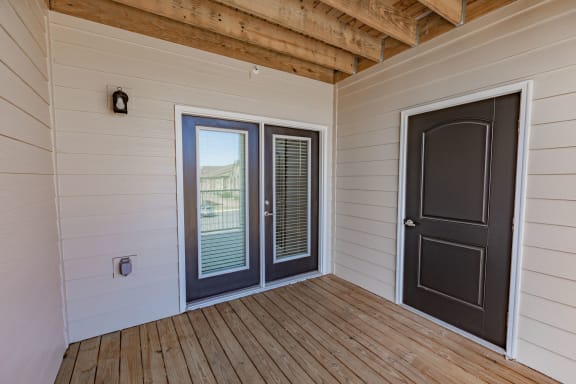 Unit Patio at Parkside Grand Apartments in Pensacola, FL