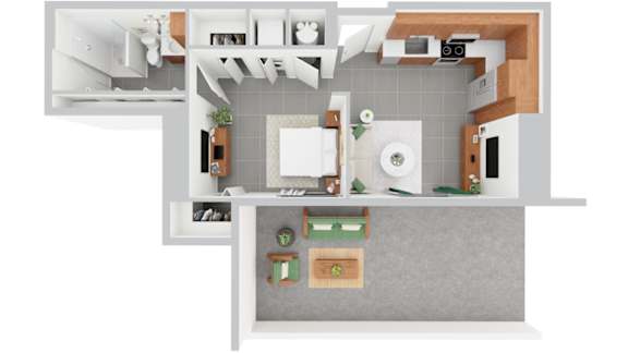 ST-2 | 557 sq ft | Alvorada on the Bay in North Miami Beach, FL