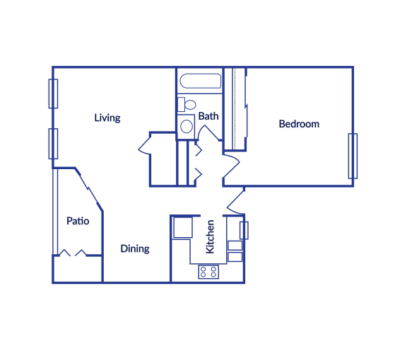 A1 2D Floorplan at Stanford Village in Norcross, GA