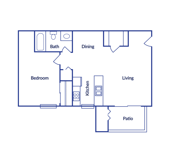 A2 2D Floorplan at Stanford Village in Norcross, GA