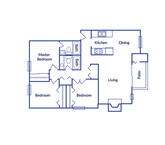 C1 2D Floorplan at Stanford Village in Norcross, GA