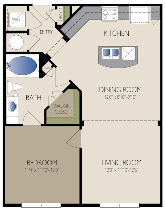 Drexel Floor Plan at The Grand at Upper Kirby | Apartments in Houston, TX