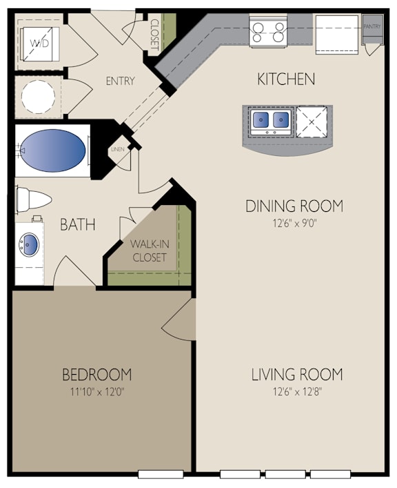 Edloe Floor Plan at The Grand at Upper Kirby | Apartments in Houston, TX