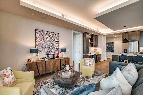 Gorgeous Living Room at The Hamilton, Dallas, TX