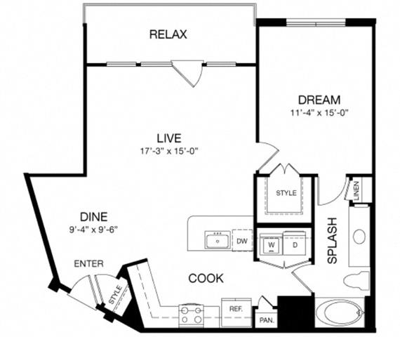 Allusion at West University A10 Floor Plan, Houston, TX