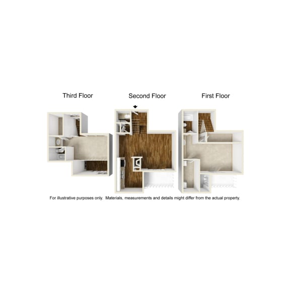 La Costa B5 3D Floorplan at Westdale Hills, Euless TX