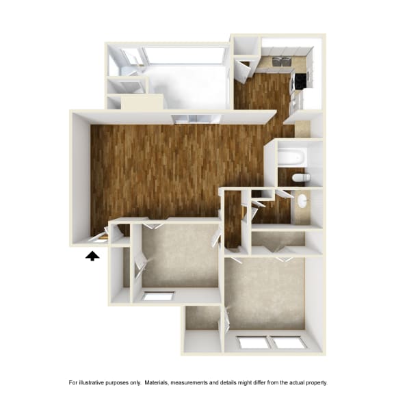 Augusta A3 3D Floorplan at Westdale Hills, Euless TX