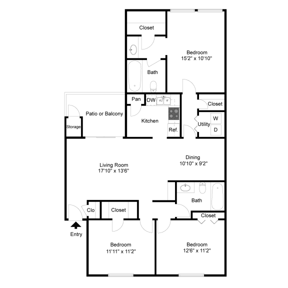 Augusta C1 2D Floorplan at Westdale Hills, Euless TX