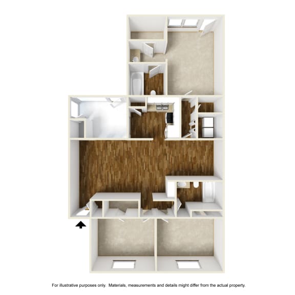 Augusta C2 3D Floorplan at Westdale Hills, Euless TX