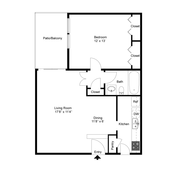 Bonaventure A1 2D Floorplan at Westdale Hills, Euless TX