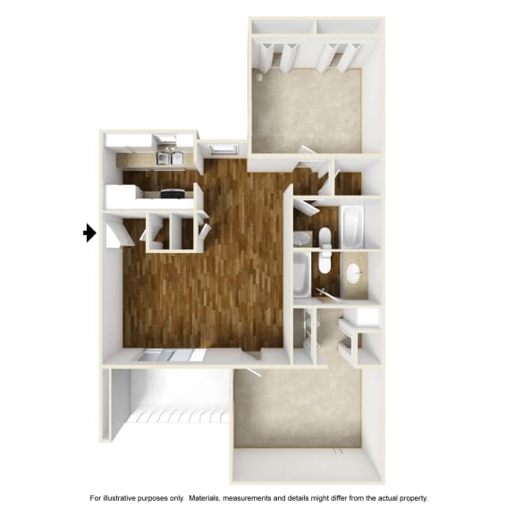 Bonaventure B1 3D Floorplan at Westdale Hills, Euless TX