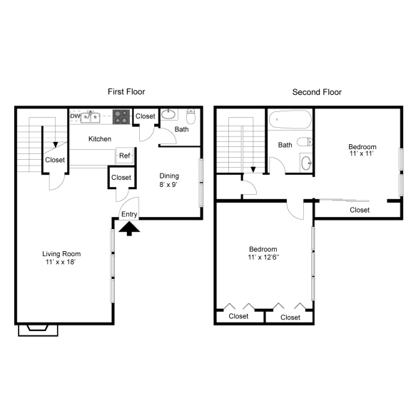 Bonaventure B2 2D Floorplan at Westdale Hills, Euless TX
