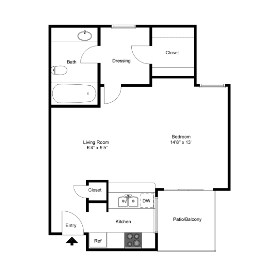 Bonaventure E1 2D Floorplan at Westdale Hills, Euless TX