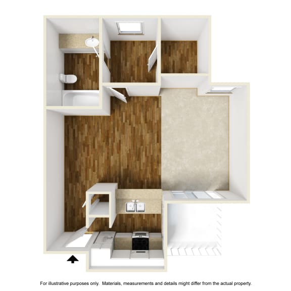 Bonaventure E1 3D Floorplan at Westdale Hills, Euless TX