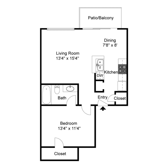 Doral A1 2D Floorplan at Westdale Hills, Euless TX