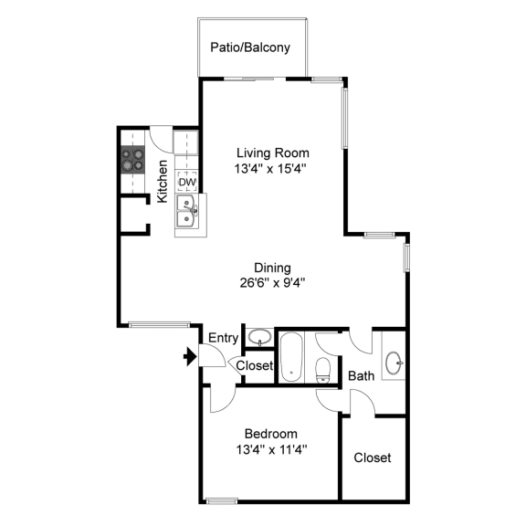 Doral A3 2D Floorplan at Westdale Hills, Euless TX