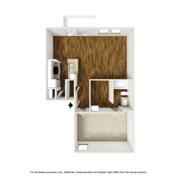 Firestone A1 3D Floorplan at Westdale Hills, Euless TX